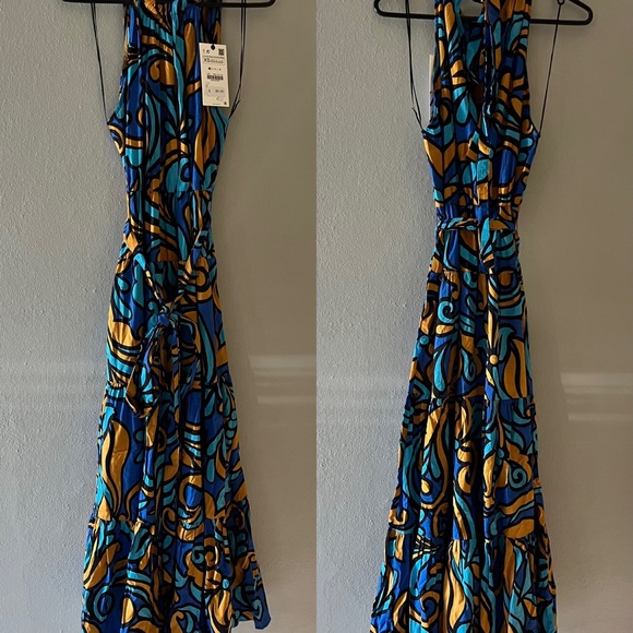 NWT Zara Printed Dress Size XS - Picture 10 of 11